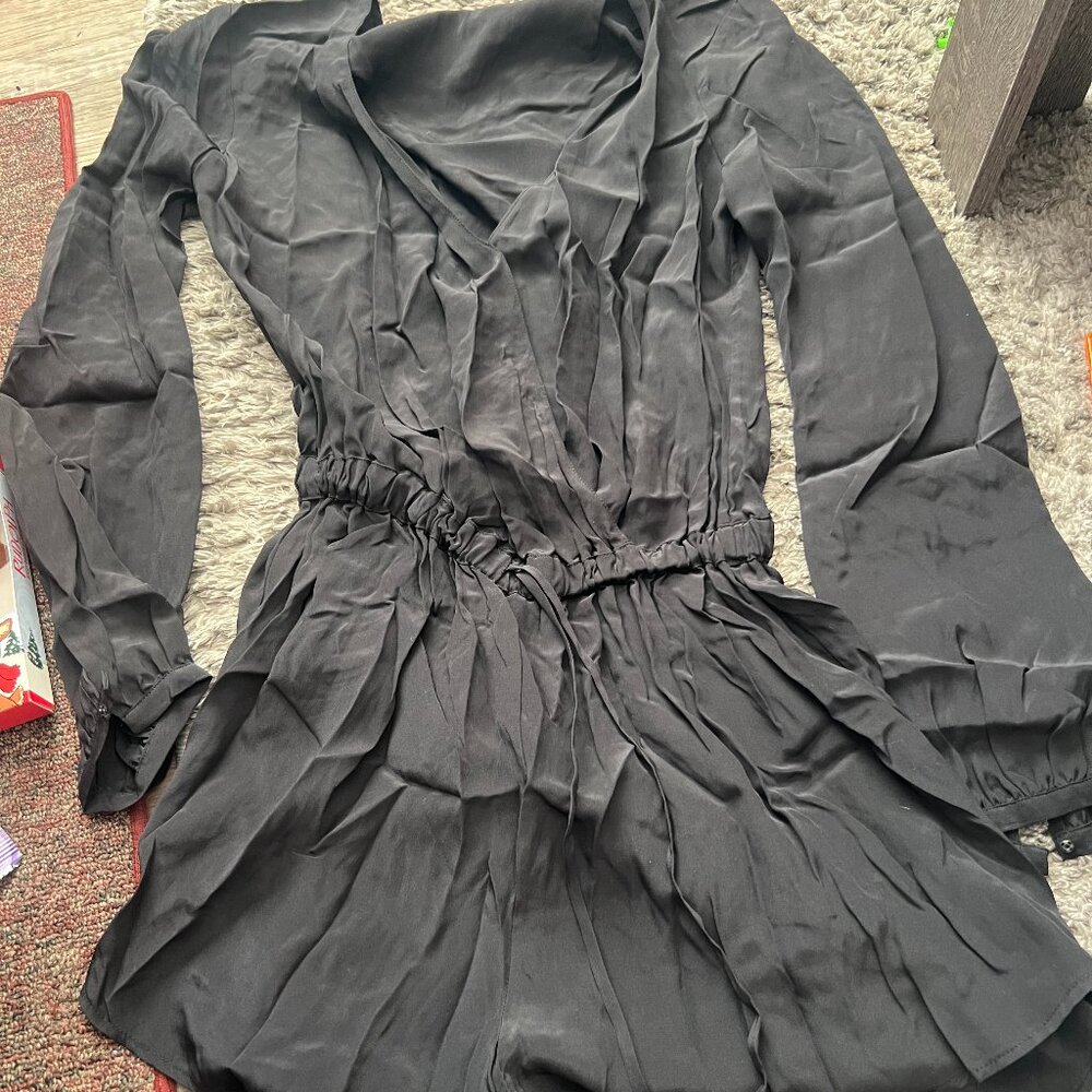 Rory Beca black silk romper size L‎